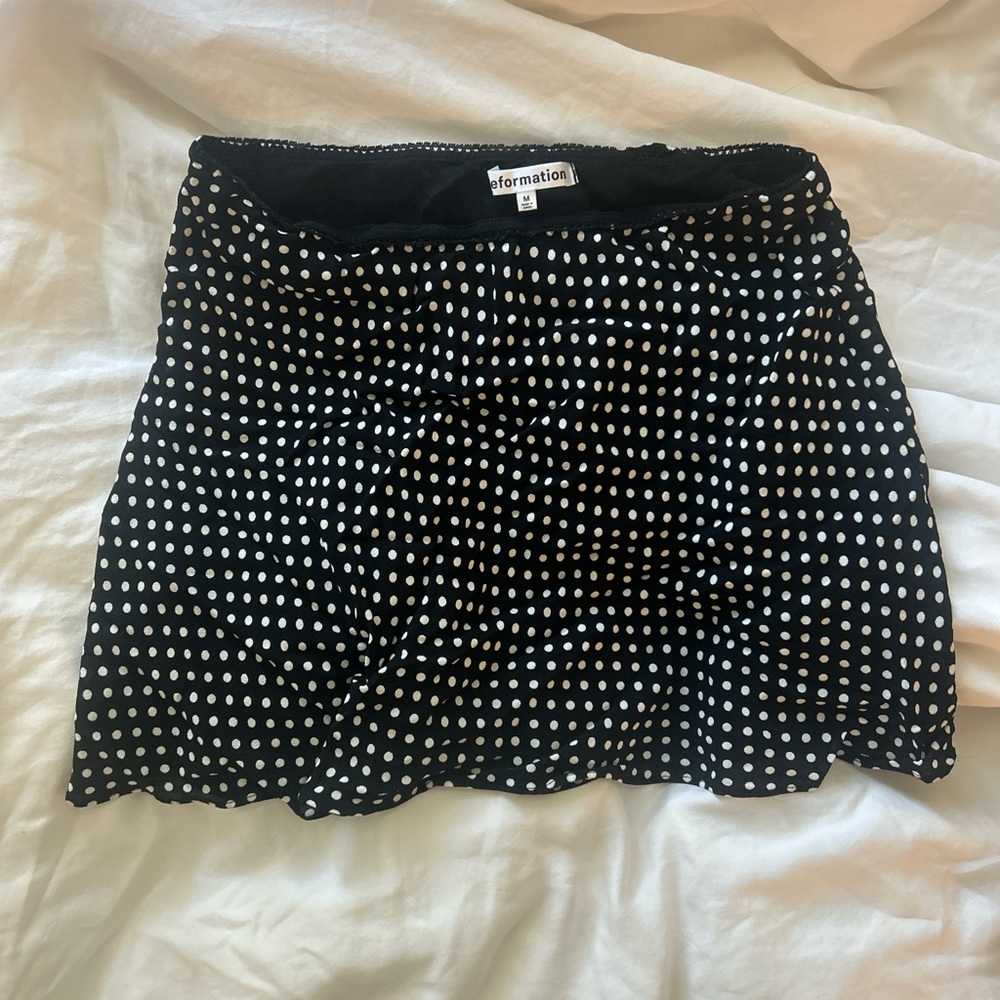 Reformation polka dot skirt medium